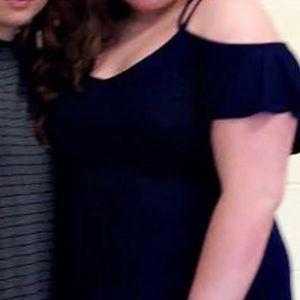 Francesca mini strap dress// dark blue